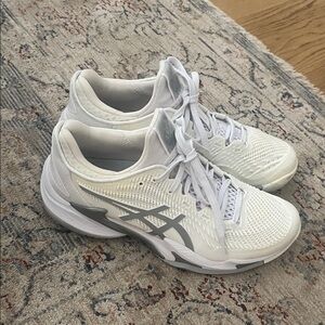 ASICS Women's White and Gray Athletic Shoes, worn twice